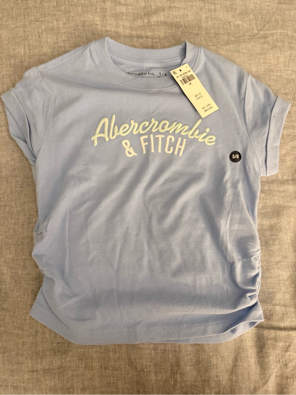 Abercrombie & Fitch Light Blue Logo Short Sleeve Tee